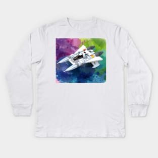 pesawat buck rogers Kids Long Sleeve T-Shirt